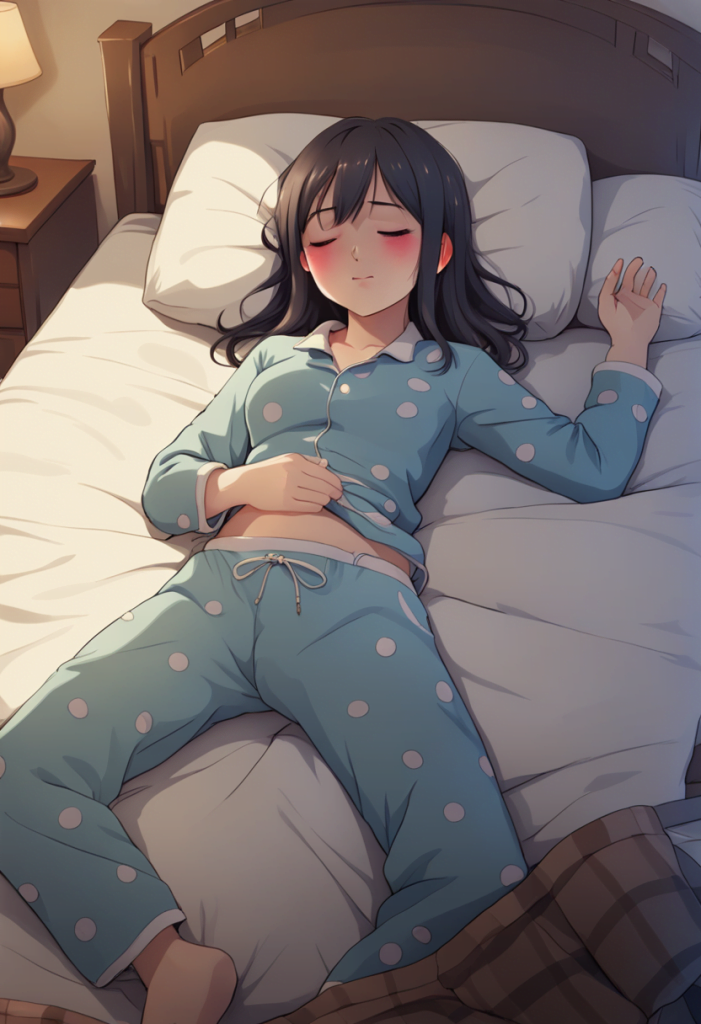 寝ている女性 sleeping girl