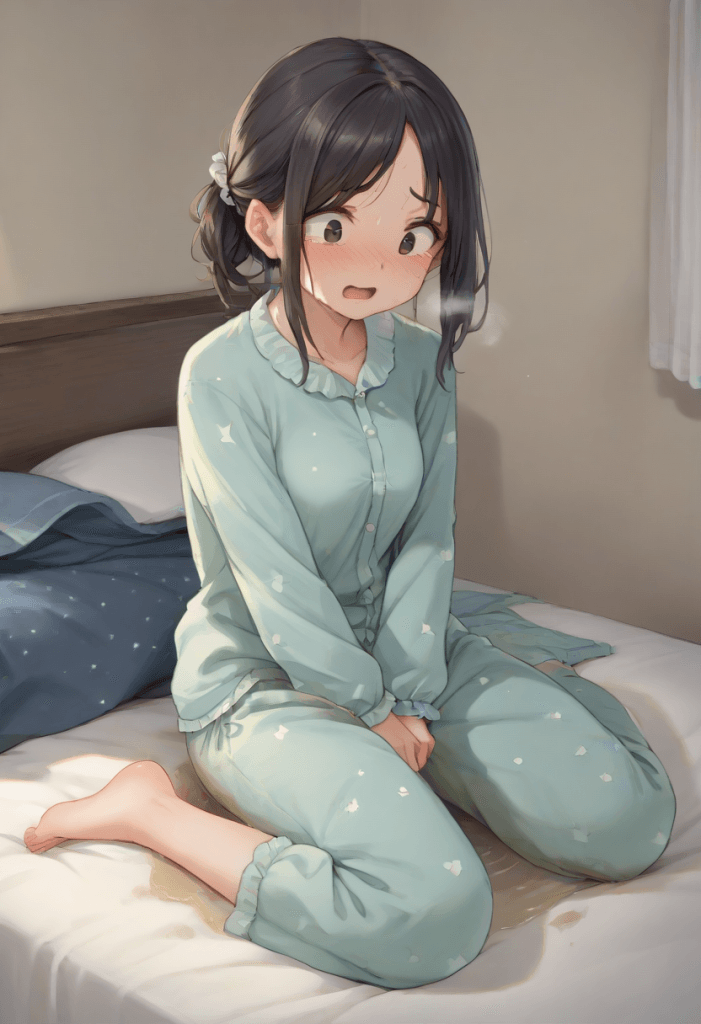 AIおねしょイラスト集 おねしょの地図帳 おねしょ事後
